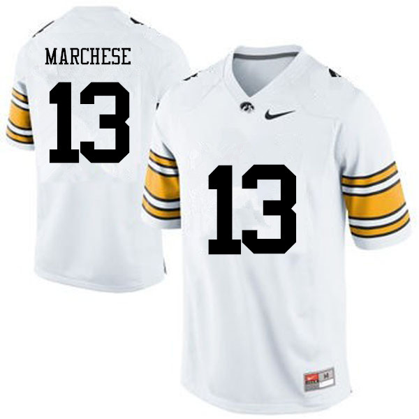 Men Iowa Hawkeyes #13 Henry Marchese College Football Jerseys-White - Click Image to Close